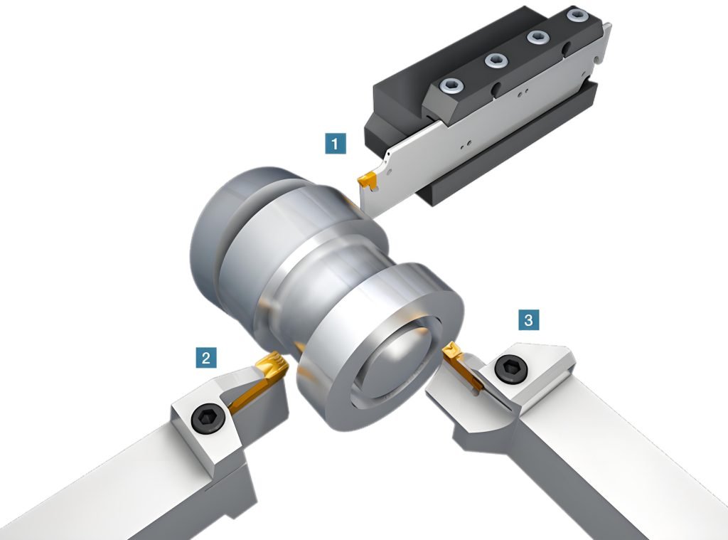 Outer diameter grooving tool for precision machining